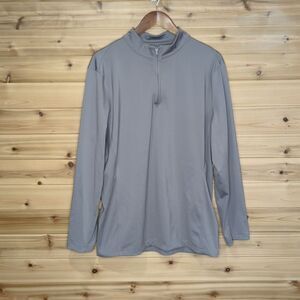 Mizzen+Main Top Mens Large Gray ProFlex Quarter Zip